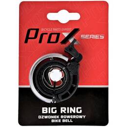 Dzwonek rowerowy aluminiowy, srebrny Prox Ring L01
