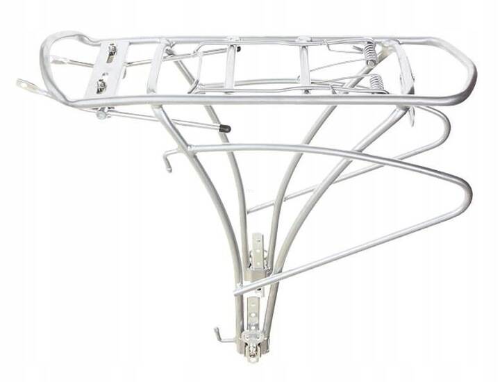 Bagażnik rowerowy tylny aluminiowy-srebrny 