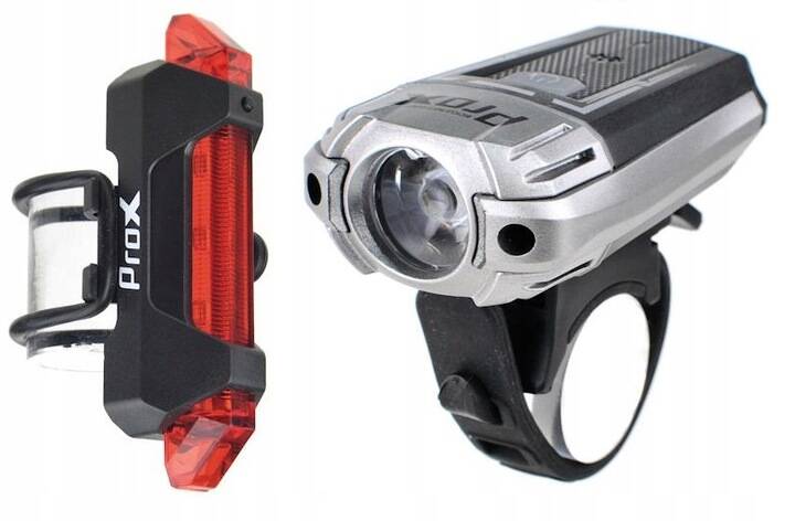 Zestaw lamp rowerowych Prox Ursa Set 300 Lumen USB