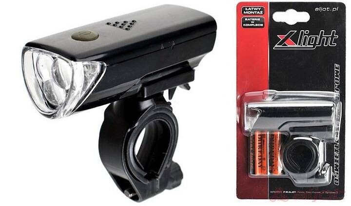 Lampa rowerowa przednia X-LIGHT 3 diody LED 