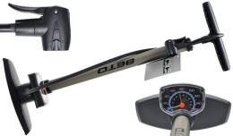 Pompka rowerowa BETO stalowa manometr CMP-115SG6
