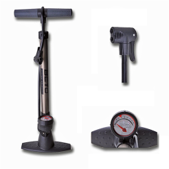 Pompka rowerowa BETO aluminiowa manometr CMP-069