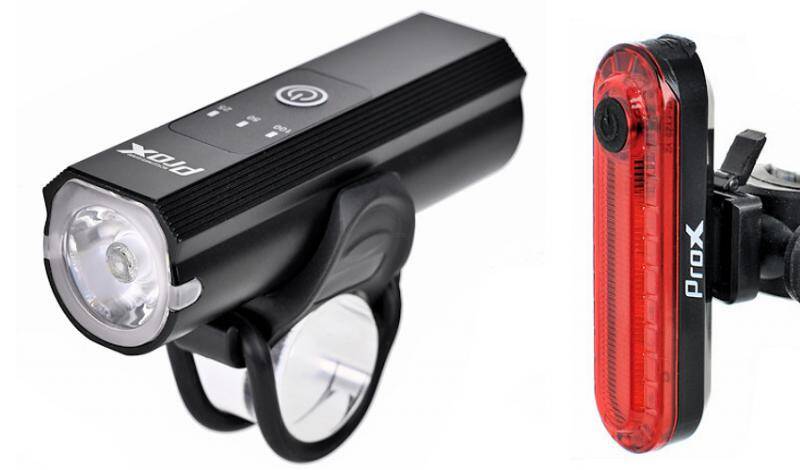 Zestaw lamp rowerowych USB Prox Vesta Set 400Lm
